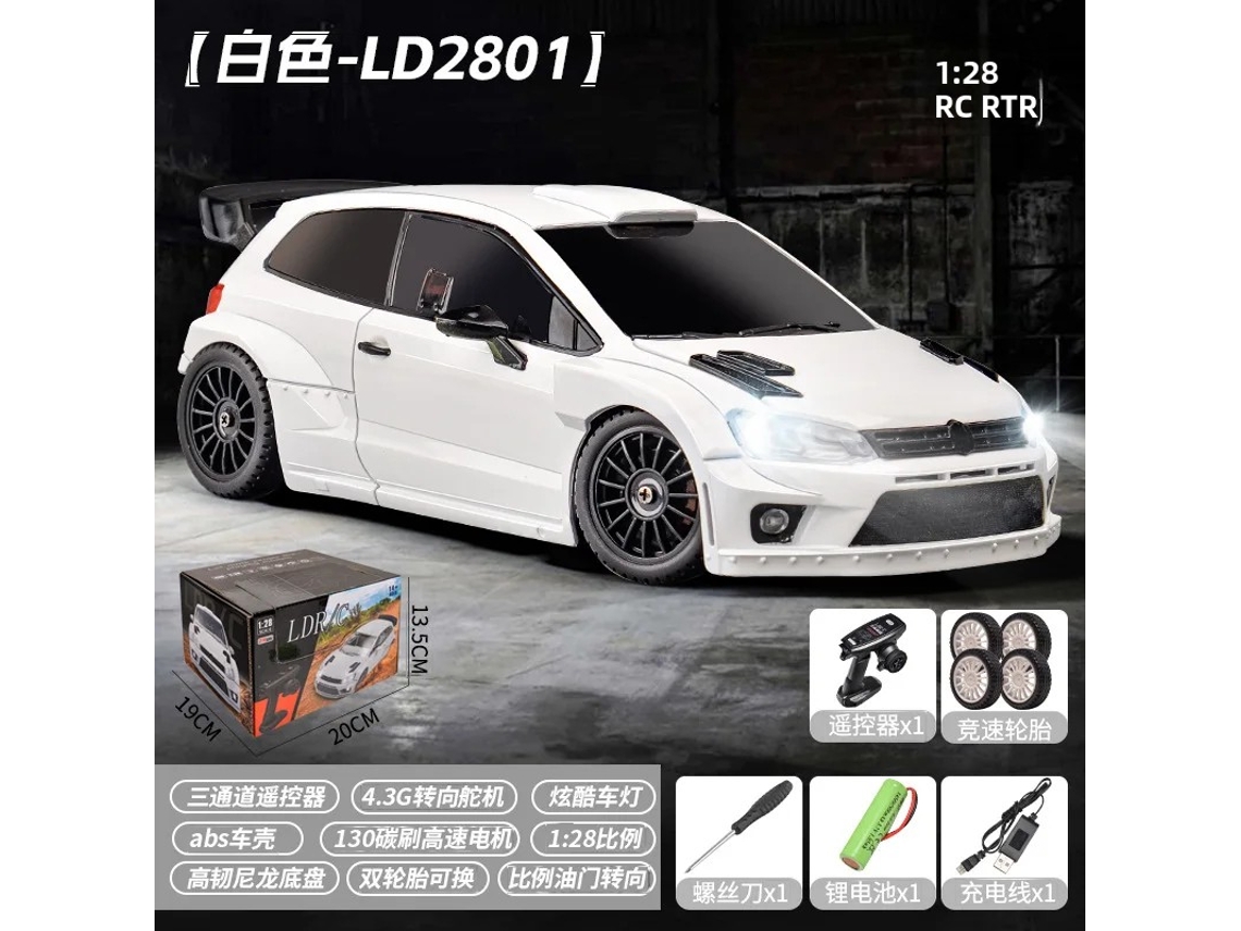 (3.7v) Coche teledirigido de cuatro ruedas, juguete de tamaño real, coche de carreras para niños