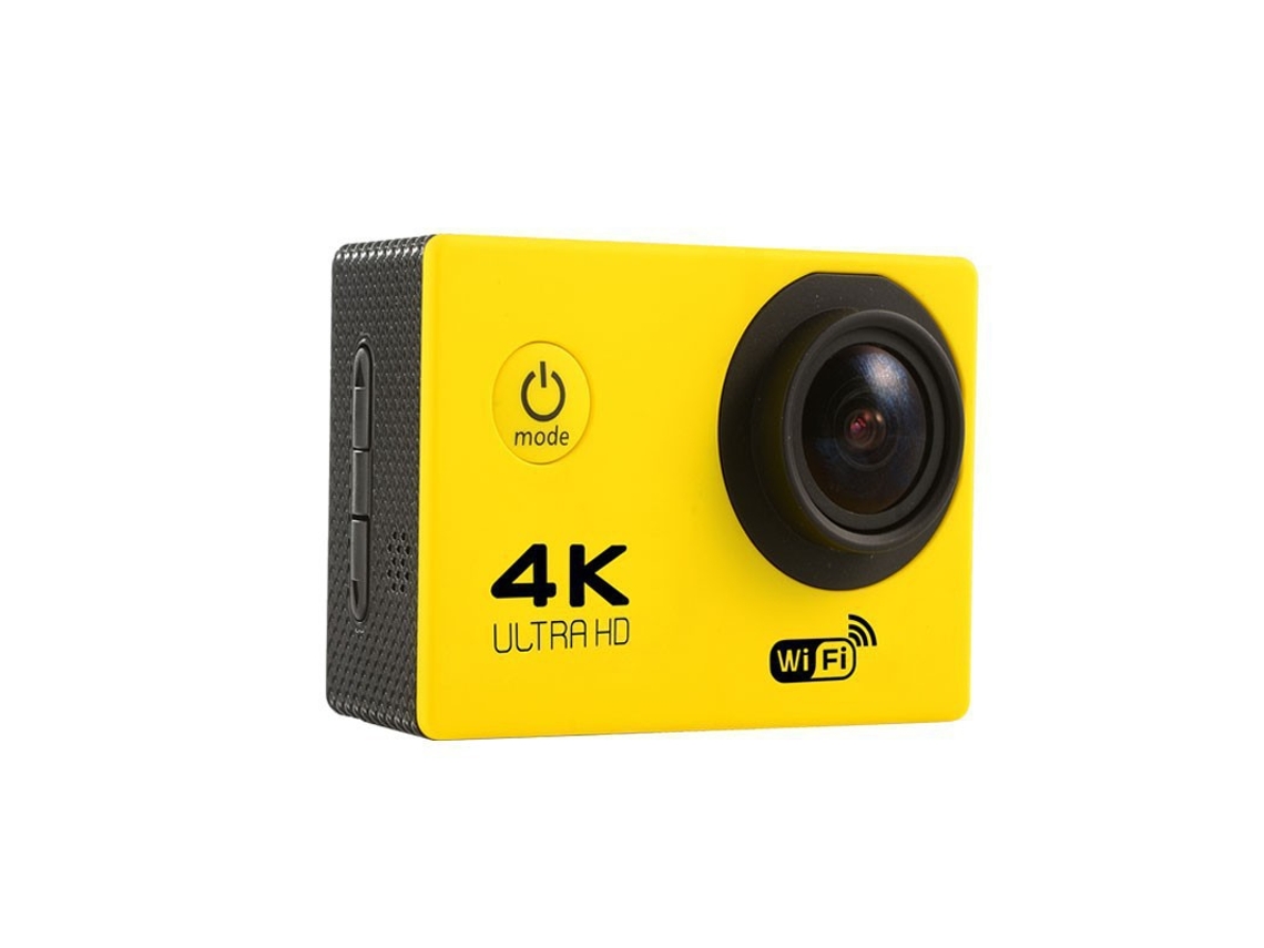 Cámara de acción Digitallab Mini, inalámbrica, Wi-Fi, inteligente, HD 4K, resistente al agua (amarilla)