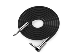 Cable De Guitarra De 6,35 Mm Con Fundas Termorretráctiles Reforzadas, Diseño Trenzado En Ángulo Recto Para