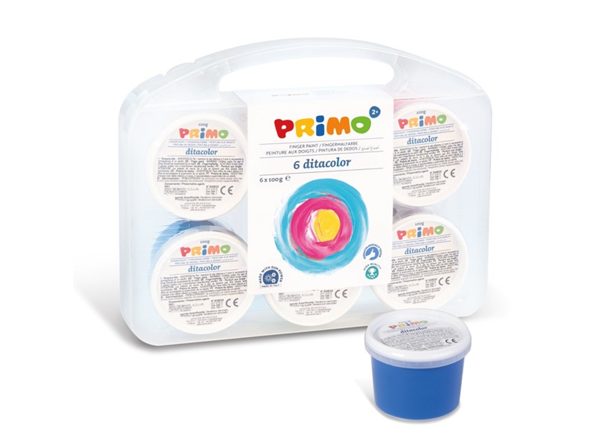 Guaches PRIMO 221TD100SP Pintura de Dedos (6 Unidades - 100ml)