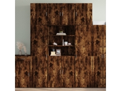 Aparador Alto Madera De Ingeniería Roble Ahumado 80x42,5x249 Cm