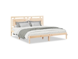 Maison Exclusive - Cama Extralarga Sin Colchón Madera Maciza 200x220 Cm