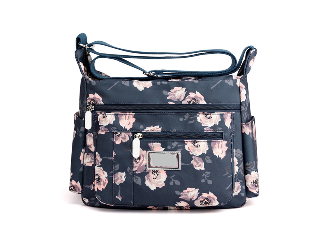 Bolso Bandolera Azul Oscuro Para Mujer, Tejido Oxford, 29x15x23cm, Mochila Cruzada.