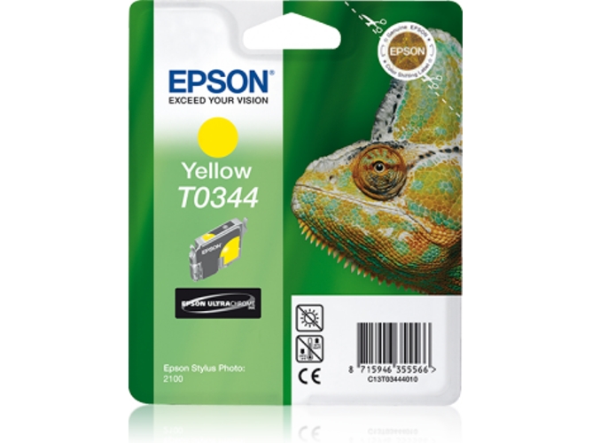 Cartucho de tinta original EPSON T0344, Camaleón 17 ml , Amarillo, C13T03444010