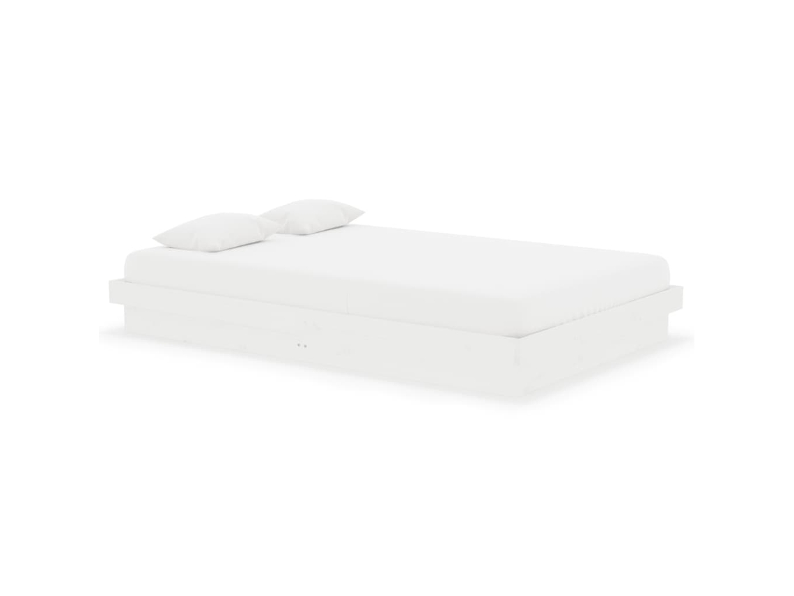 Maison Exclusive - Estructura Cama Doble Pequeña Sin Colchón Madera Maciza Blanco