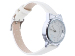 Reloj analógico infantil GOKOCO con correa de metal blanco.
