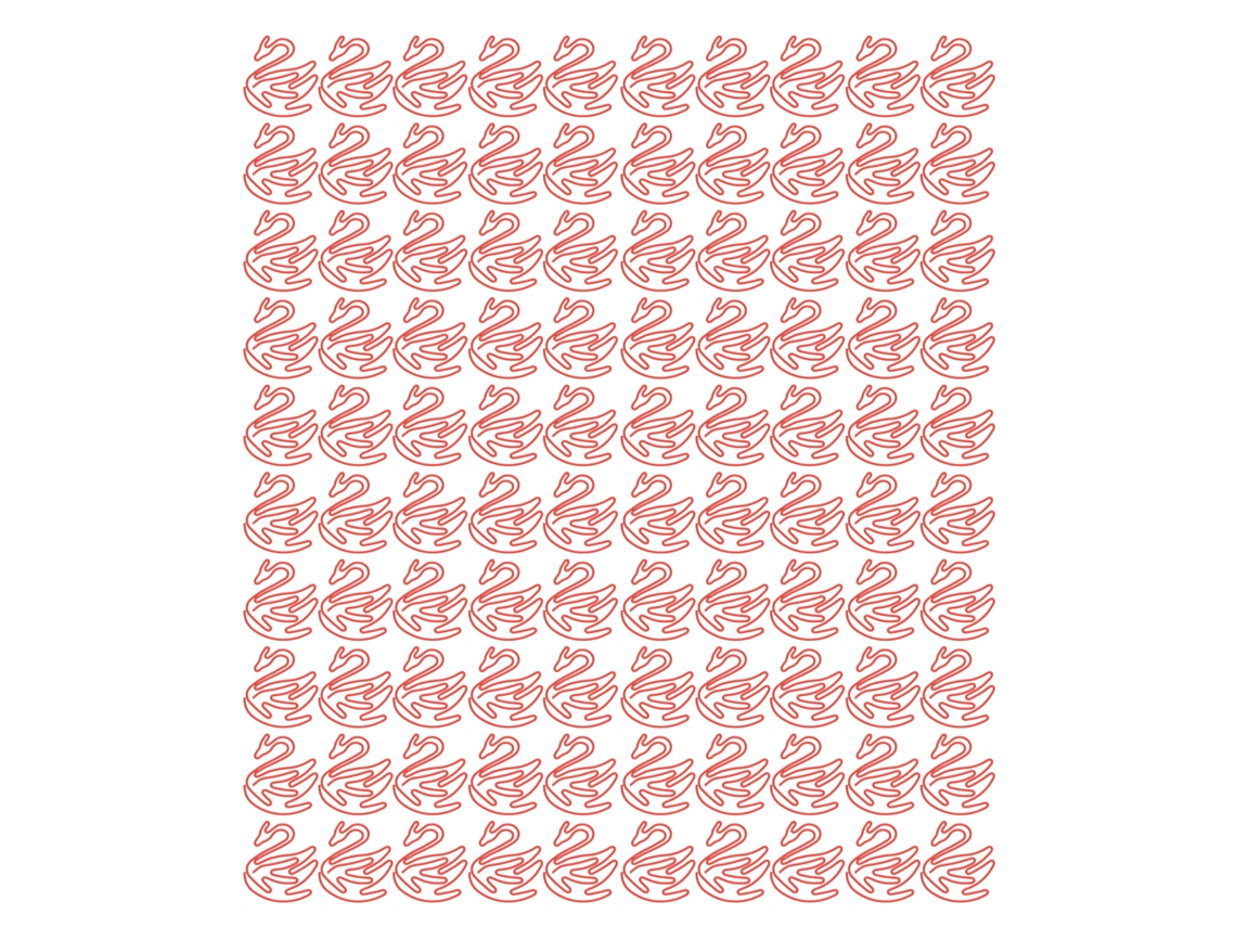 100 Clips Papel Forma Cisne Proceso De Galvanoplastia Portátiles Lindos Metálicos Para Hogar Escuela