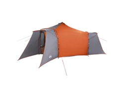 Tienda tipi gris y naranja de 492 x 492 x 275 cm.