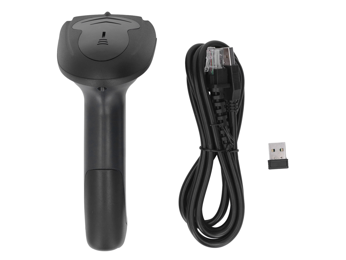 Leitor De Código De Barras Sem Fio 2.4g Usb 1d 2d Qr Mão Plug And Play Digital Impresso