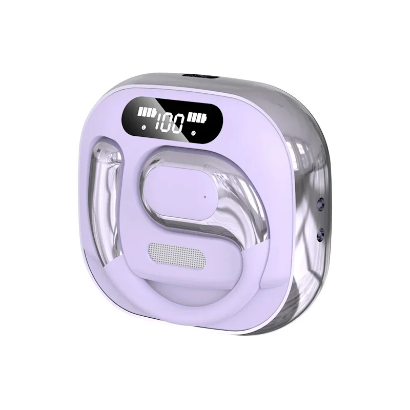 Auriculares Bluetooth (morados), auriculares inalámbricos de largo alcance para juegos y deportes.