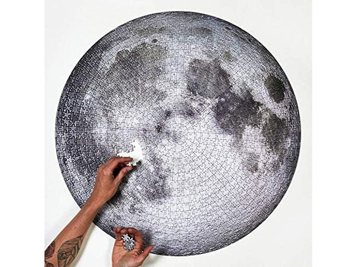 Rompecabezas Circular De 1000 Piezas: Espacio, Luna, Tierra, Diy, Educativo, Antiestrés, 67,6 Cm