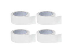 4 Rollos De Cinta Adhesiva De Papel Kraft Blanca Mate, Reciclable Y Duradera.