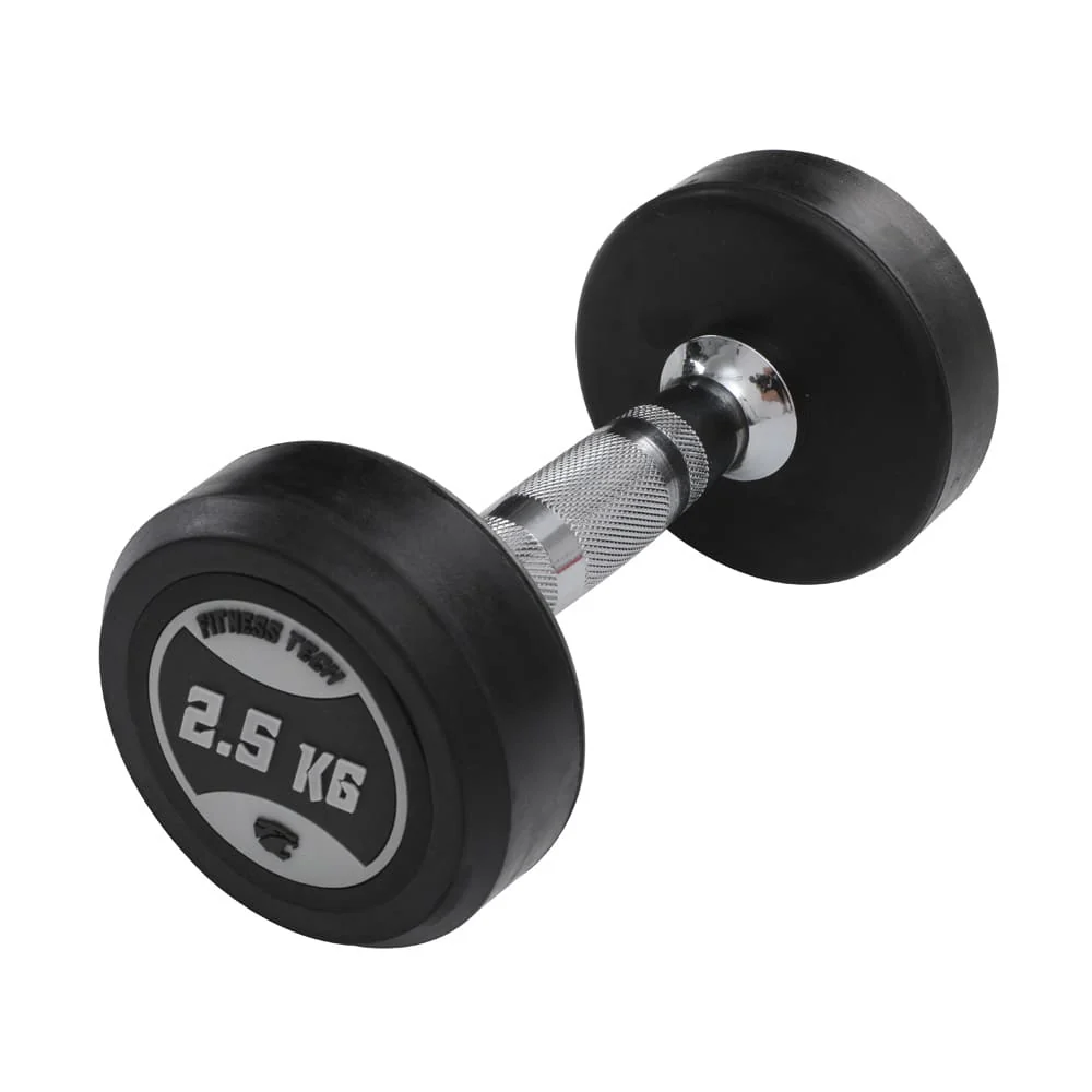Mancuernas Redondas Musculación 2,5 kg Fitness Tech - Set 2 Unidades