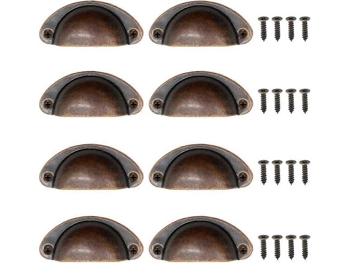8 Manijas De Concha Antiguas, Manijas De Muebles Vintage, Manijas Semicirculares Para Cajones, Cocinas, Armarios, Puertas