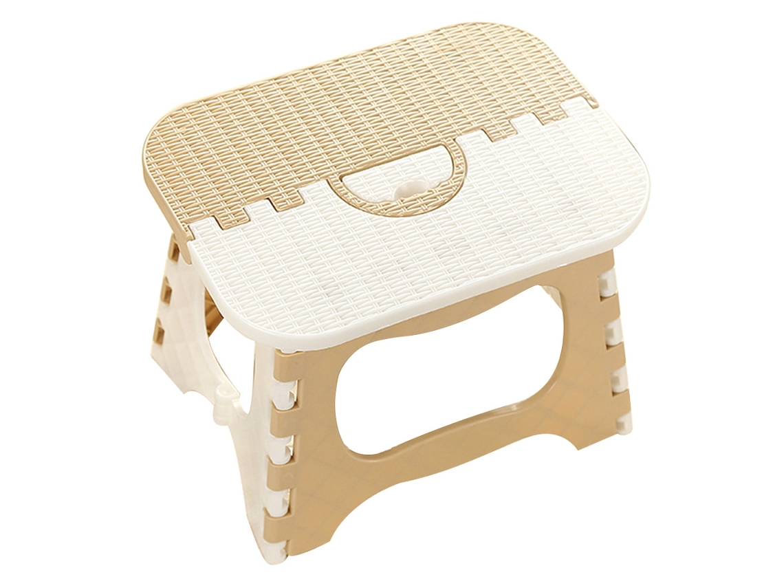 Taburete Plegable De Plástico, Novedoso, Para Niños Y Adultos, Para Actividades Al Aire Libre (beige)