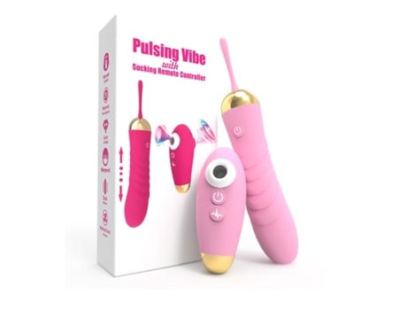 Juguete sexual rosa para estimulación del punto del clítoris Vibrador de empuje femenino para orgasmos más rápidos Rosa BISBISOUS