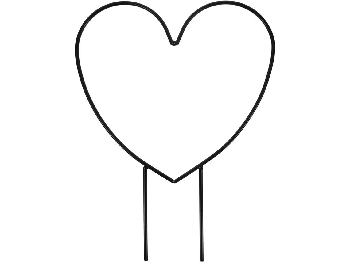 Enrejado De Hierro Con Forma De Corazón. Enrejado De Jardín A La Intemperie Para Plantas Trepadoras Como Clemátides Y