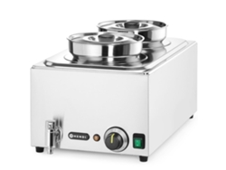 Calentador de sopa HENDI con 2 ollas de 4 L, 1000 W