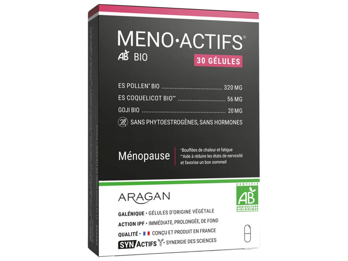 Menoactifs Organic 30 Cápsulas ARAGAN