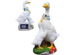 Estatua De Ganso Para Exteriores, Figura De Resina Con Energía Solar, Para Patio, Escultura Animal, Para Jardineros,