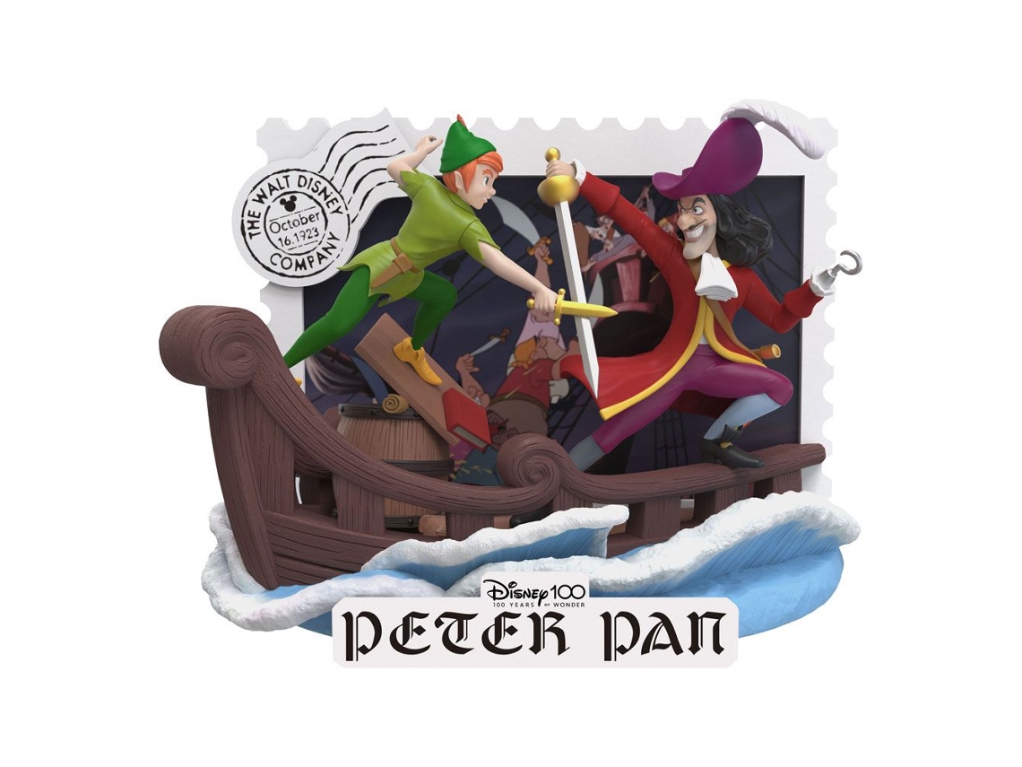 Figura Peter Pan Vs Capitão Disney 100 Aniversario Diorama 12 Cms (6 años)