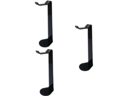 Soporte De 3 Piezas De Acrílico Negro Para Auriculares Y Accesorios, Diseño Elegante.