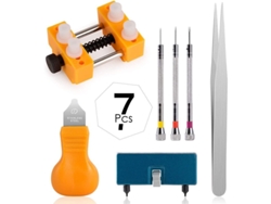 Kit De Herramientas Para El Cambio De Pilas De Reloj, Con Abridor Y Soporte Para La Tapa.