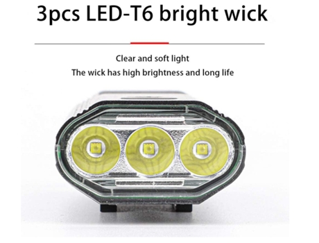 Luces de bicicleta Accesorios de luces de bicicleta Luz de bicicleta recargable USB Luz de bicicleta de montaña impermeable Easy-Black ENZONS