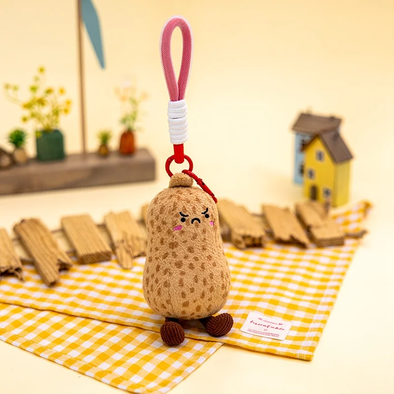 (cacahuete) Lindo Llavero De Peluche/llavero De Peluche Suave