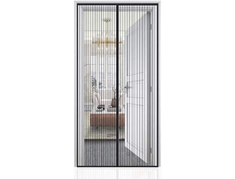 Mosquitera magnética para puerta, 80 x 200 cm, mosquitera para puerta, mosquitera magnética para puerta, cortinas antimoscas con tiras magnéticas, ...