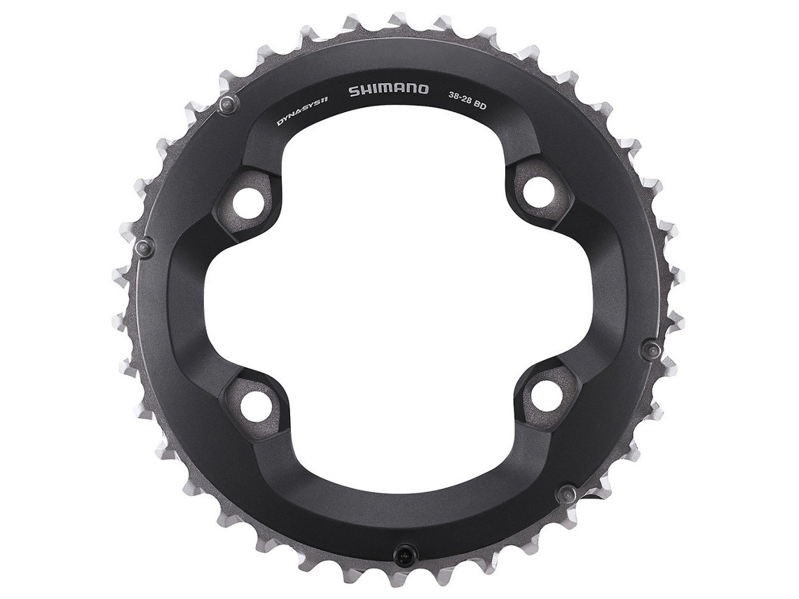 Anel de Corrente Slx M7000 Preto Prateado 38Tshimano