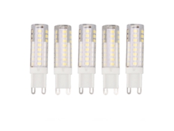 Bombilla LED G9 regulable de 7 W, 5 unidades, alto brillo, ahorro de energía, bombilla G9 de doble pin