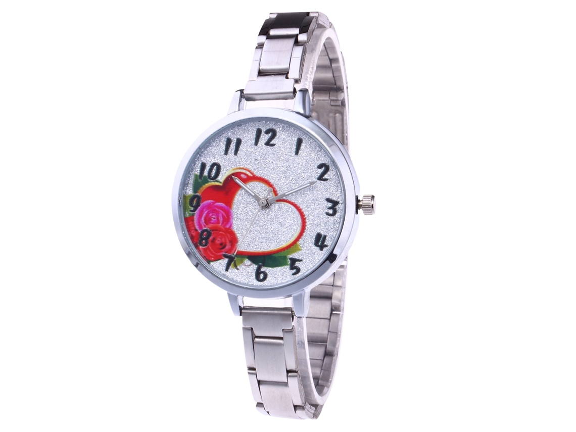 Reloj De Pulsera Unisex De Acero Con Brazalete De Acero, Estilo Moderno Y Lujoso (plateado)