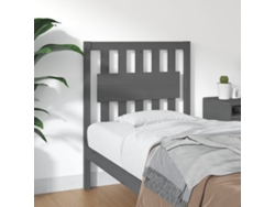 Cabecero De Cama Madera Maciza De Pino Gris 80,5x4x100 Cm