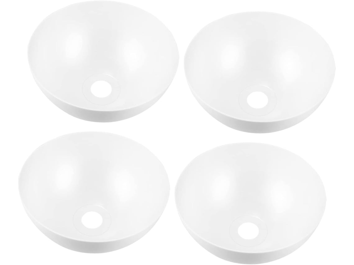 Juego de 4 piezas de plástico blanco para la instalación.