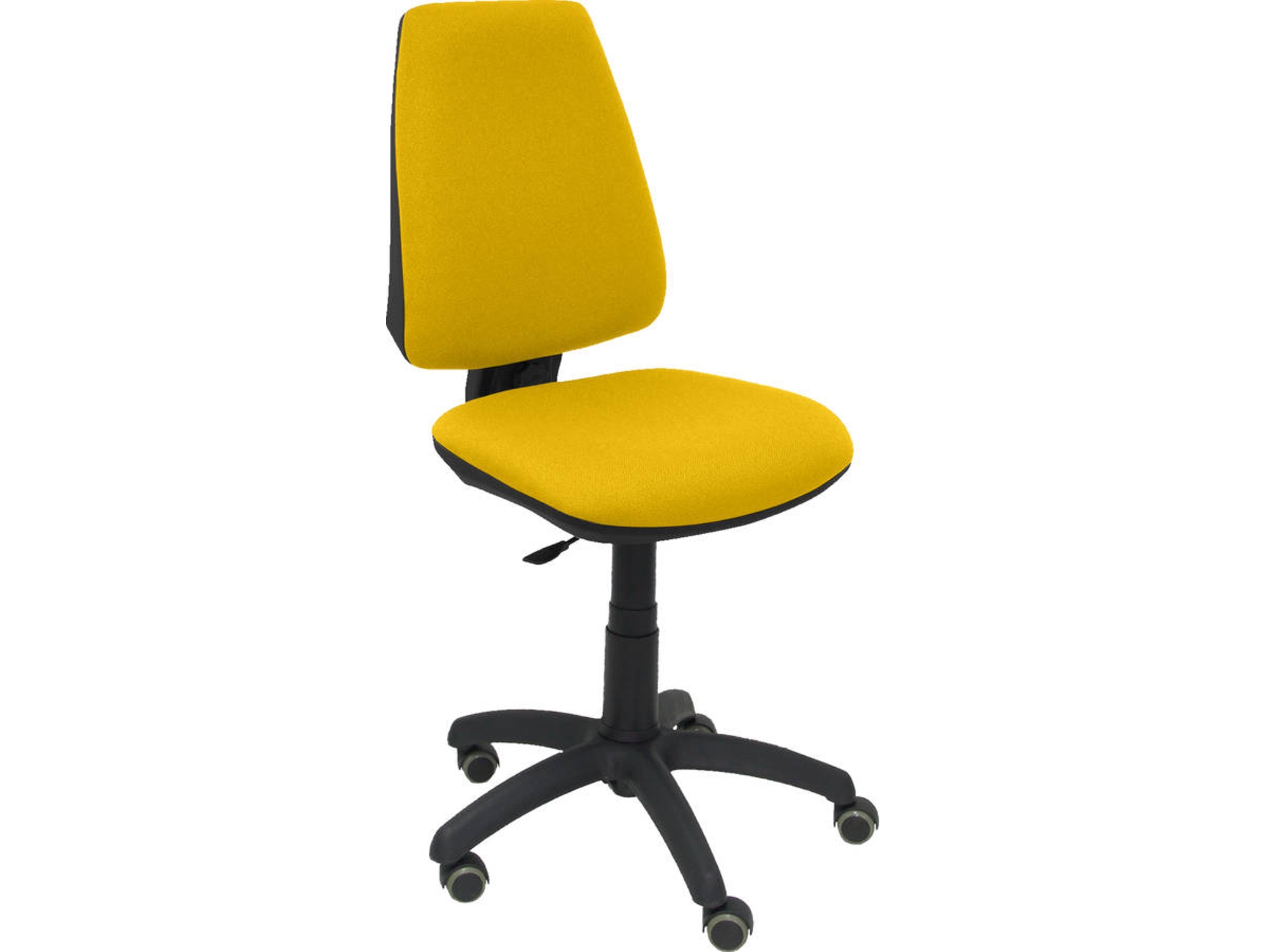 Silla de Escritorio Operativa PYC Elche CP Amarillo RP con ruedas antiarañazos (Sin Brazos - Tejido)