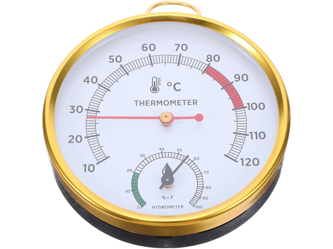 Termómetro E Higrómetro Para Sauna Inoomp: Dispositivo De Medición Impermeable Y Al Calor. Mide La Temperatura Y La