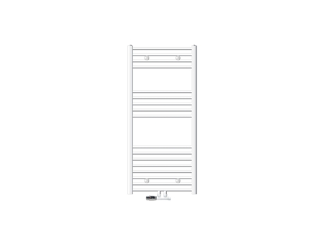 Radiador de baño conexión central 600 x 1200 mm blanco recto con termostato LUXEBATH