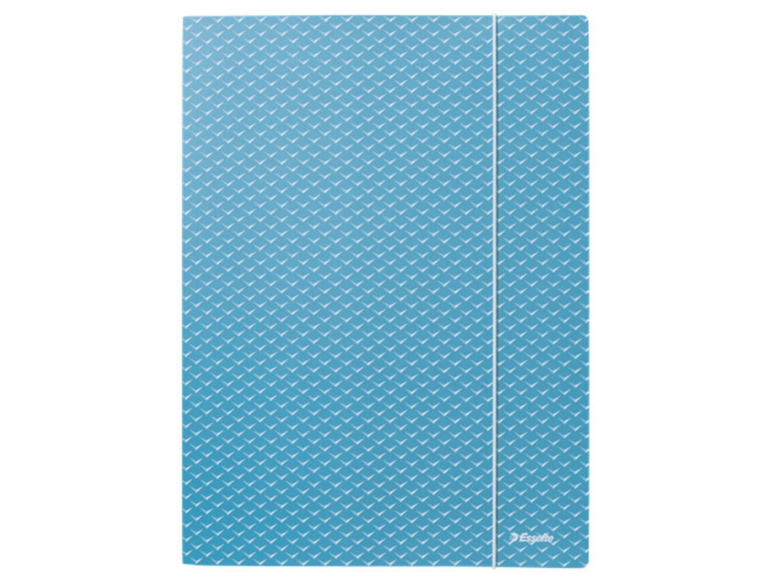 Cubiertas con Elástico ESSELTE 3 Solapas ColourBreeze A4 Cartulina Azul