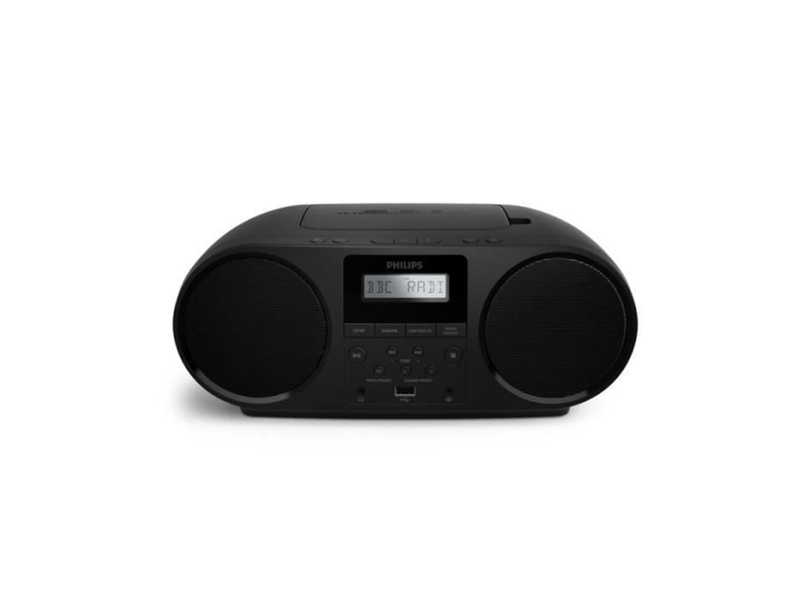 Radio Fm Dab Philips Taz6000 Con Lector De Cd Negro