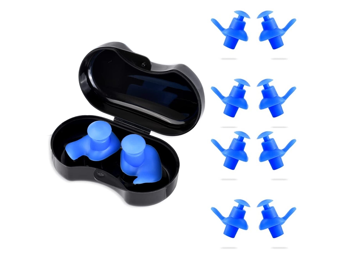 Tapones de silicona para los oídos, reutilizables, suaves e impermeables, para adultos y niños, para nadar, surfear y bucear.