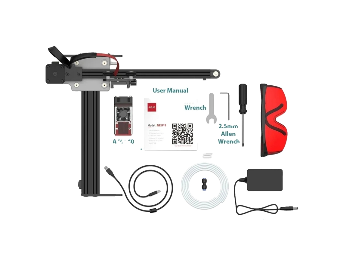 Grabador láser de alta precisión, compatible con múltiples materiales, Neje 5 A40640 12w OEM