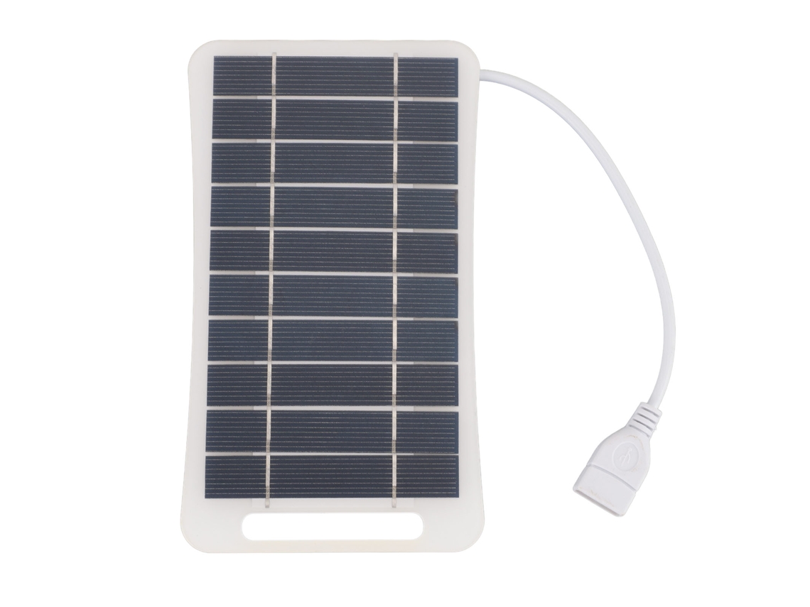 Panel solar USB de 5 V y 5 W, profesional, de silicio monocristalino de alta eficiencia, cargador portátil para camping, viajes y actividades al aire libre.