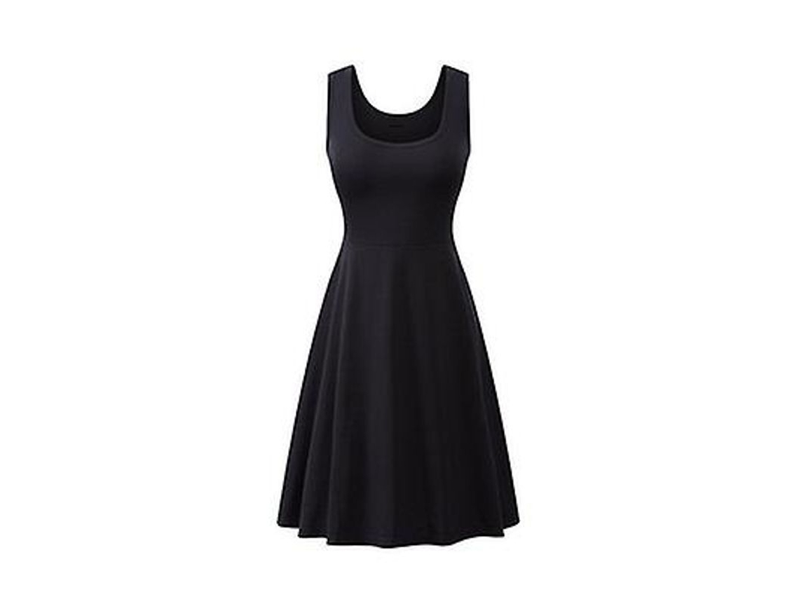2026-vestido De Verano Mujer Sin Mangas Cuello Cuadrado Solido A-line Cintura Alta Casual Rojo 18-35 Años