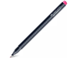 Marcador FABER-CASTELL Fino (Rojo Magenta - 0.4 mm)