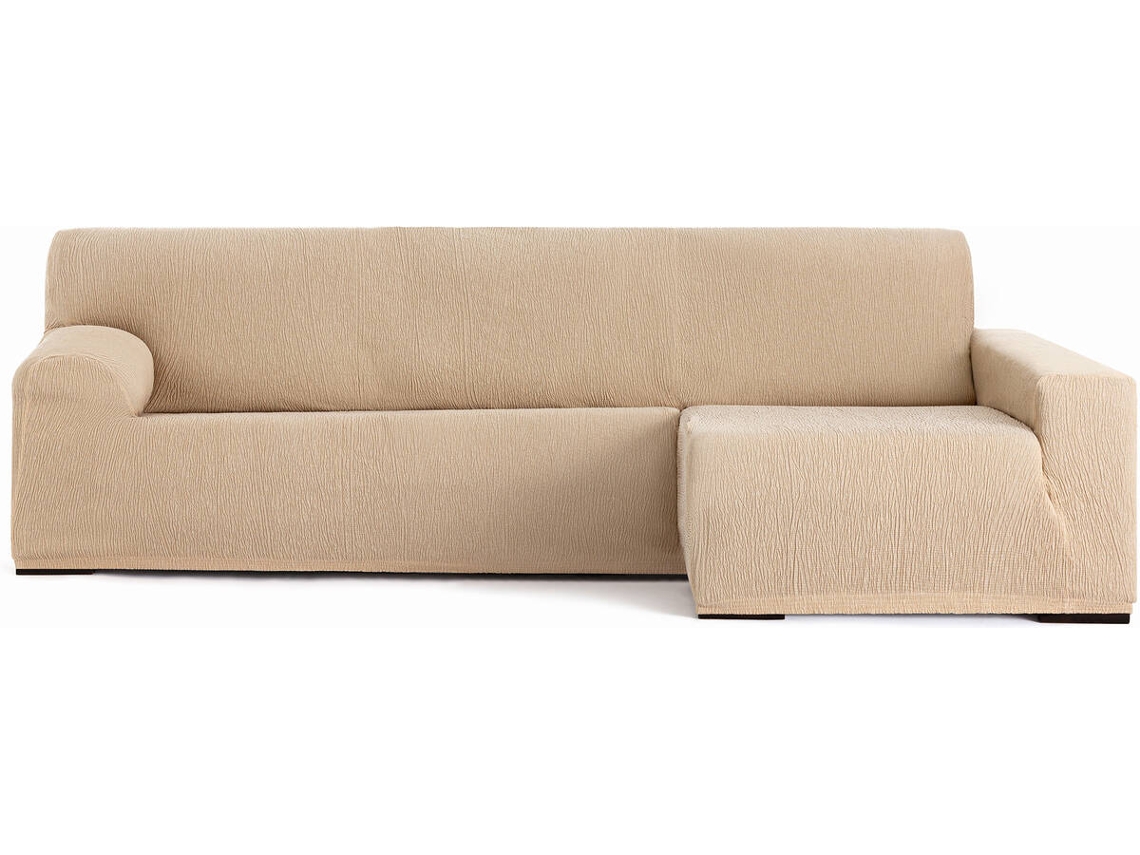 Funda de Chaise Longue Derecha EYSA Premium Troya Tejido Elástico (310 x 170 x 110 cm - Poliéster y Algodón - Visón)