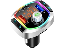 Transmissor Bluetooth Para Carro, Reprodutor De Música Mp3 Sem Fio Viva Voz Para Carro, Suporte Para Cartão Tf E Unidade Flash Usb