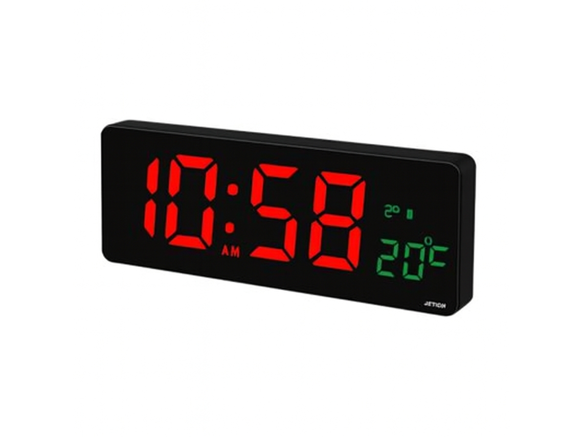 Reloj despertador digital Sanda SD 4124 negro y rojo