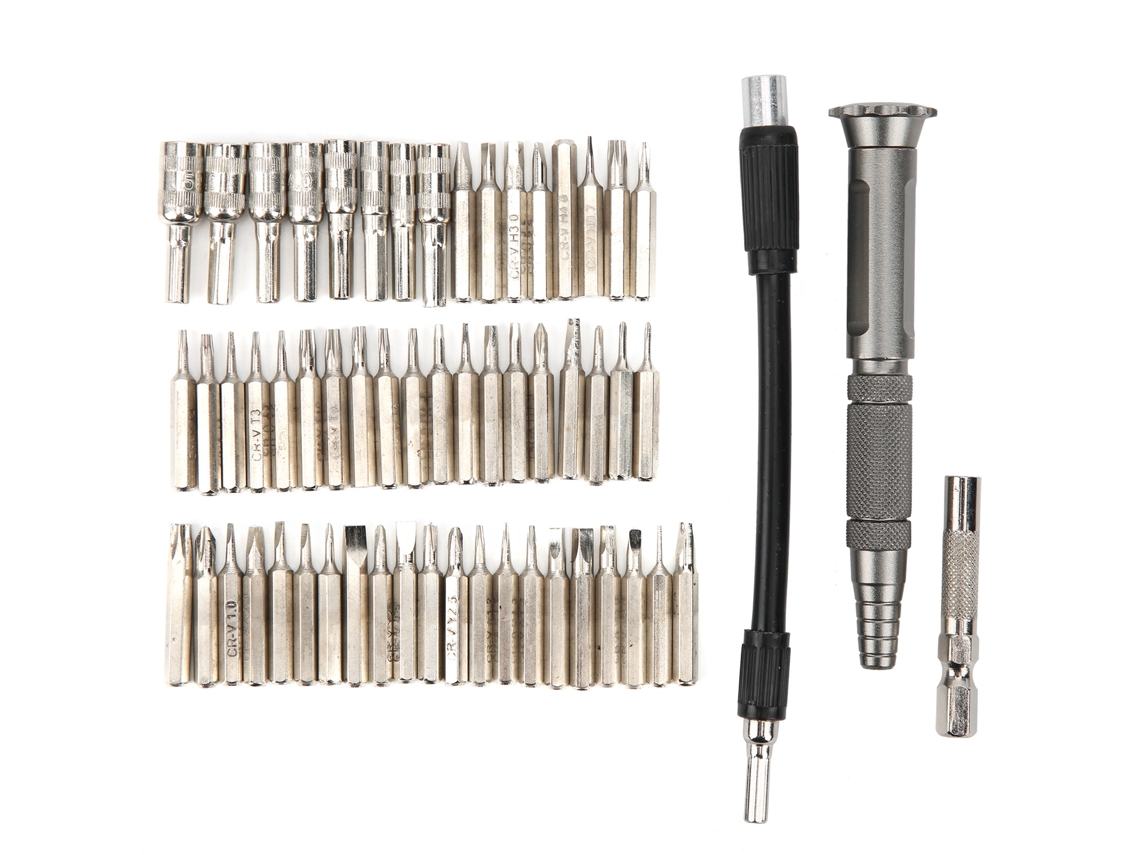 Kit de destornilladores 59 en 1, herramienta de reparación para teléfonos, PC y hardware, manual, multiusos | Sin marca