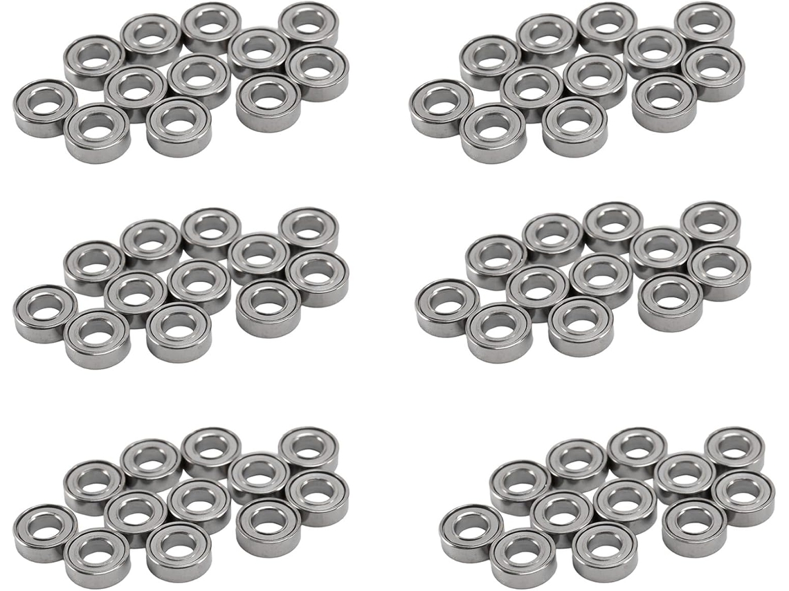72 Piezas De Rodamientos De Acero De 3x6x2 Mm Para Accesorios De Montaje C14 C24 C34 C44 Mn D90 Mn-90 Mn99s